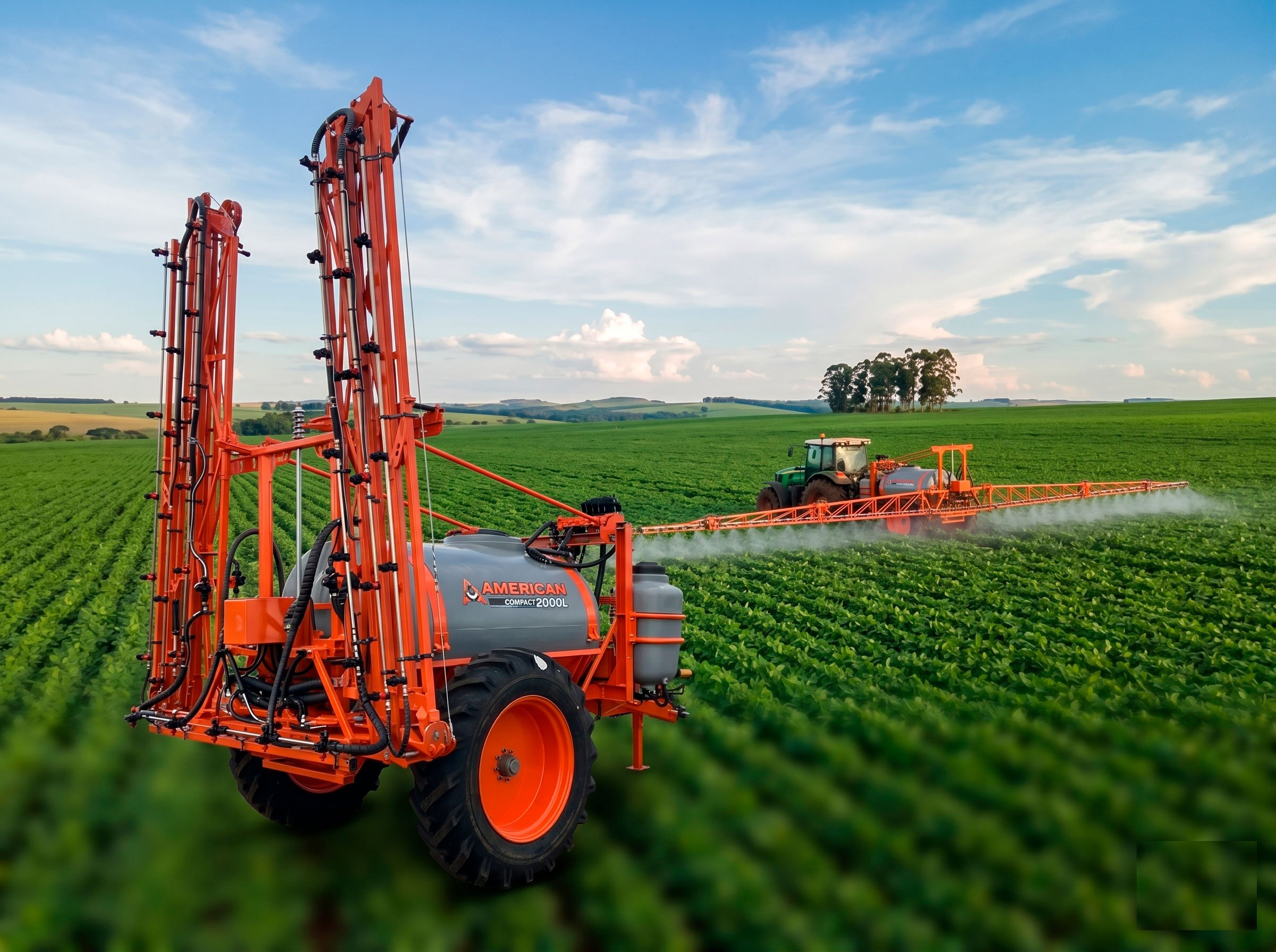 Máquina agrícola em operação